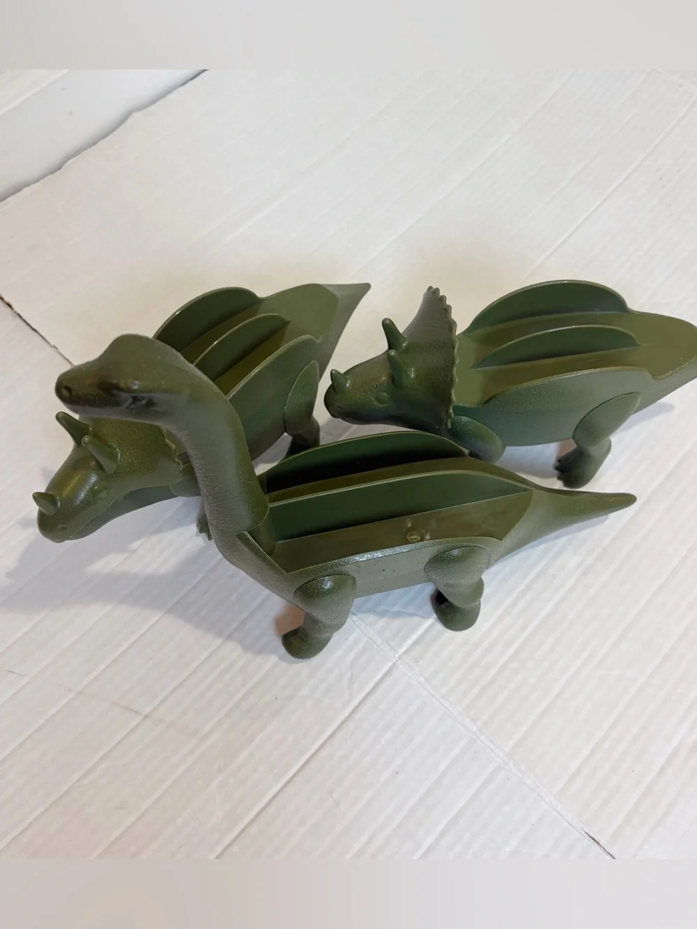Dinosaur Taco Nacho Holders Set of 3 Tricerataco Triceratops and Brontosaurus
